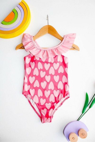 Yalçınoğlu Kids Cute Girls' Swimsuit Set I Quick-Drying Fabric I Comfortable and Flexible Structure
