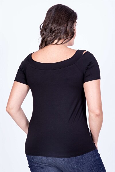 MYLİNE Μπλουζάκι με γιακά Karmen με σχισμή