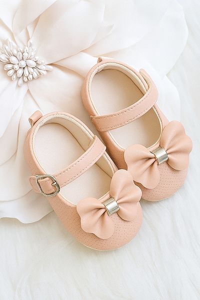 mia mia Baby Girl Bow First Step Shoes Size 18-19