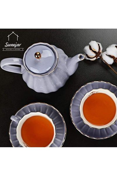 Generic Ceramic Teapot European Ceramic Teapot with Infuser and Lid