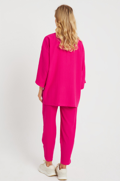 Cool & Sexy Women's Wrapped Kimono Set Fuchsia Q983