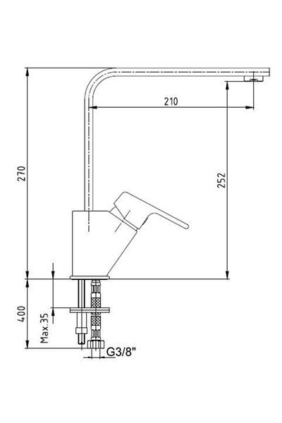 Ar & Yak Lunetta Matte Black Sink Faucet - 103518117