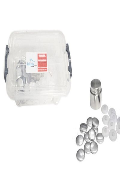 Klinkshop 36 Size Fabric Coated Capsule Button Hammer Making Kit - 100 Pieces 23mm Capsules and Button Pressing Apparatus