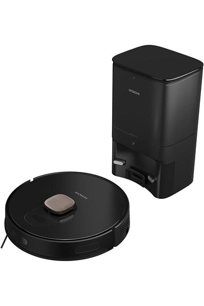Hitachi Laser Robot Vacuum with Self-Empty Canister | Black RV-X20DPBKCG