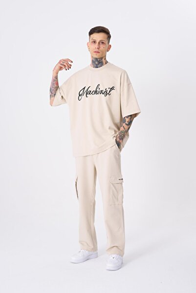 Machinist Ανδρικό μπλουζάκι Eagle Mahinist με στάμπα ανοιχτό μπεζ