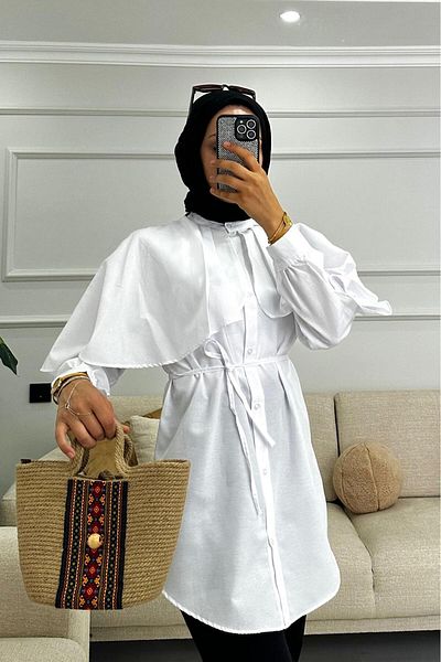 HİFADEN Γυναικείο πουκάμισο Hijab με γιακά Judge με λεπτομέρεια από Cape Belt