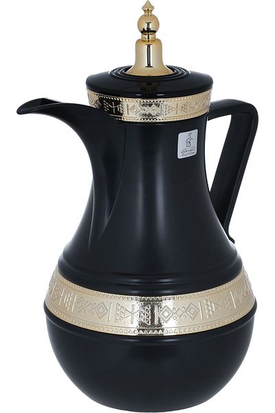 Alsaif Gallery I Hope For A Two-Piece Black And Gold Thermos Set
