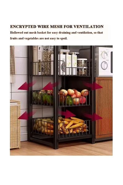 Generic Kitchen Storage Cabinet with Door and Shelves, Wooden Microwave Oven Stand, Free Standing Storage Sh