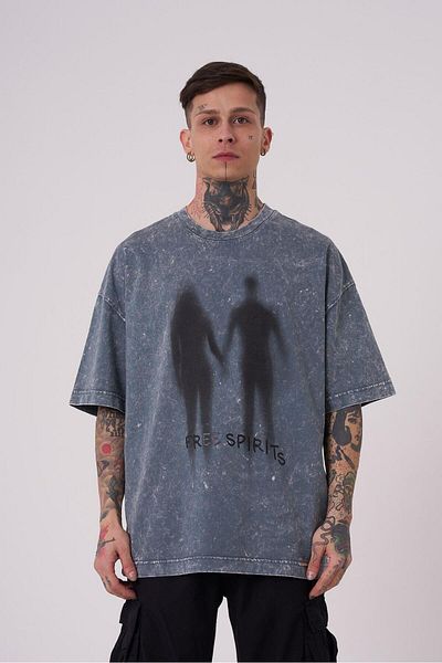 Machinist Ανδρικό μπλουζάκι Free Sprit Washed Oversize Ghost Spotted