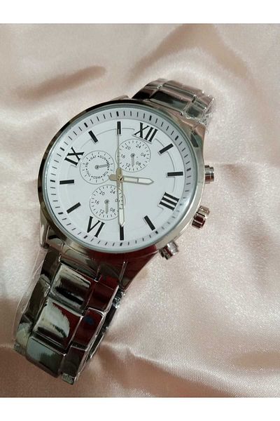 Brality Waterproof - Silver Color Steel Band Men's Wrist Watch - Silver Case - Silver Color Dial - 6023