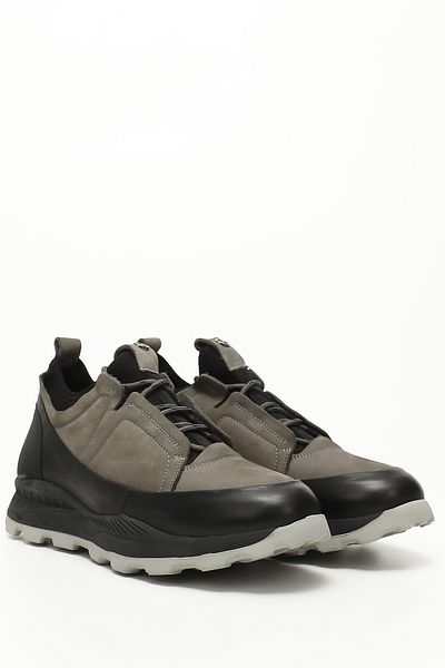 GÖNDERİ(R) Men's Gray Antique Lace-Up Genuine Leather Comfort Sneaker
