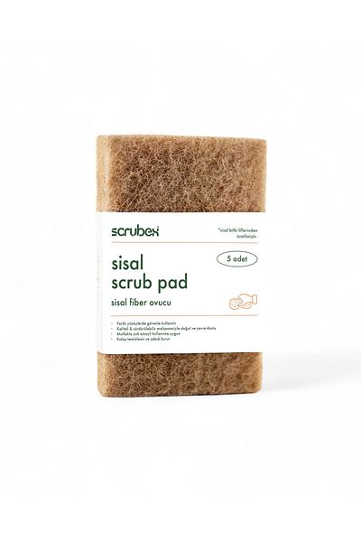 Scrubex Sisal Fiber Scrubber 5 Pack Sb1006