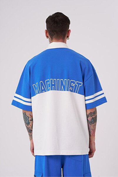 Machinist Чоловіча 87-штучна футболка з поло-комірцем, світло-синя