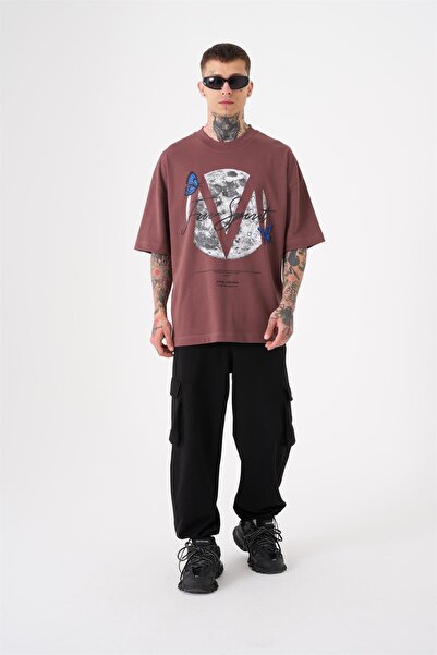 Machinist Ανδρικό μπλουζάκι από βαμβακερό εμπριμέ δωρεάν Spirit Oversize