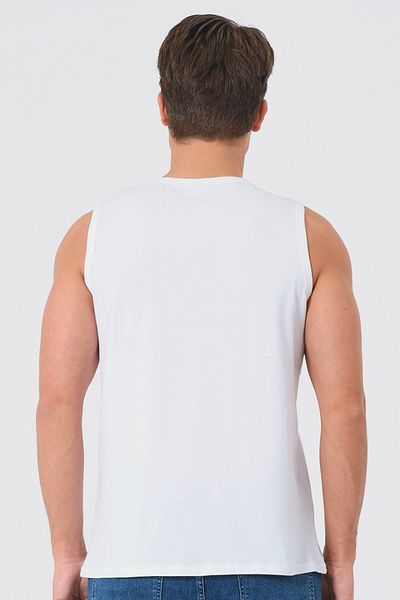BRAINWEAR Cotton Lycra Flexible Men's Athlete Tank Top – Wide Collar - Fitness & Beach & Casual & Underwear Compatible