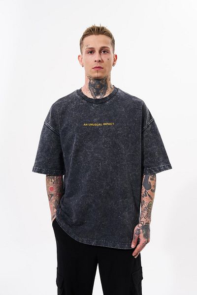 Machinist Ανδρικό μπλουζάκι με στάμπα Blockbuster Oversize Asphalt