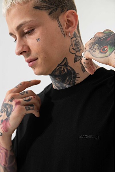 Machinist Ανδρικό Basic Relaxed βαμβακερό μαύρο μπλουζάκι