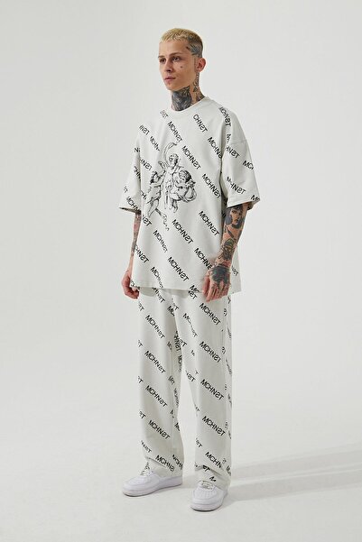 Machinist Ανδρικό μπλουζάκι Mchnst Angels με στάμπα σε γκρι χρώμα