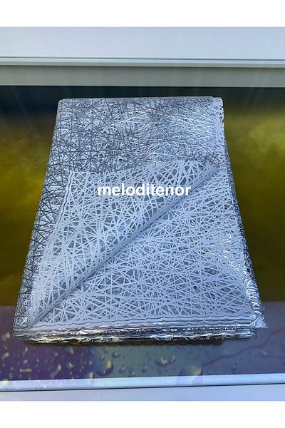 SALMAN Meiwa Silver Thread Pattern Transparent Coating Thick Luxury Pvc Oilcloth Tablecloth