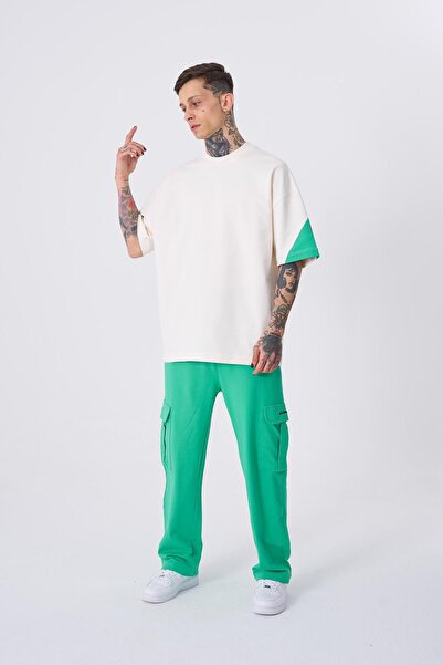 Machinist Ανδρικό T-Shirt Ecru Green - Machinist Reflector Printed