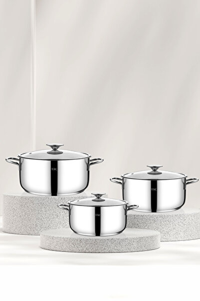 Taç Bengü Pro 6 Parça Çelik Tencere Seti