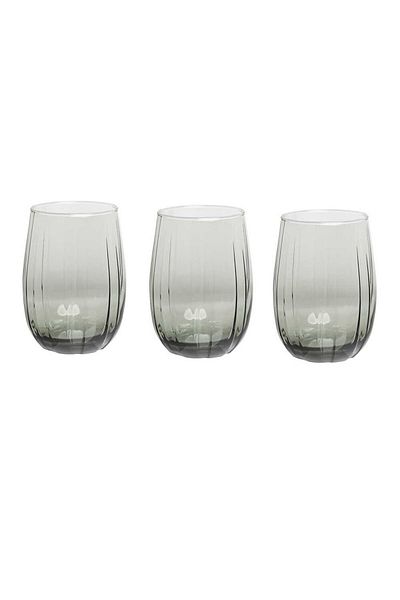 Paşabahçe 420302 Linka Gray Color Water Glass, 6 Pack 240 Cc