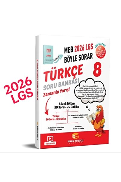 SİNAN KUZUCU YAYINLARI 8. Sınıf Türkçe Soru Bankası / Kollektif / Sinan Kuzuc...