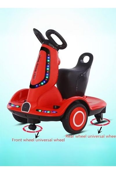 Primo Plus Electric scooter for children, four-wheel electric scooter with double drive, music and light