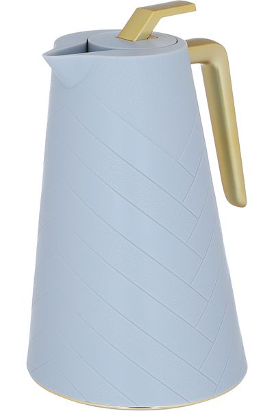 Alsaif Gallery Glory Pro Thermos Light Gray Golden Handle 1.5 Liter