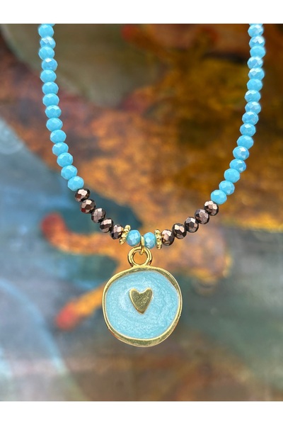 tasarımhikayecisi قلادة كريستال مرصعة بأحجار كريستال "ماي قلبك" في اسطنبول Su...