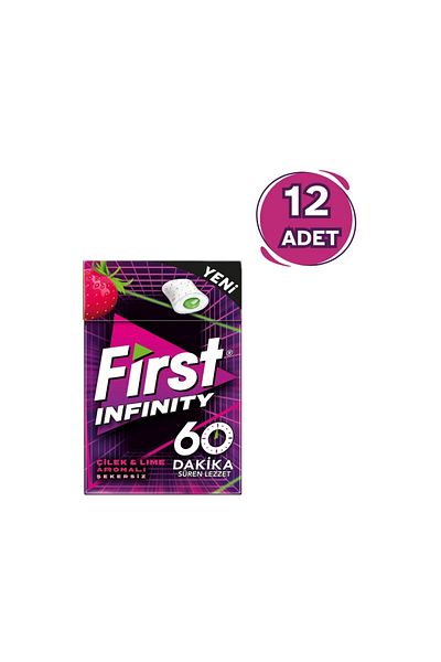 First Infinity 60 Minute Strawberry & Lime Flavored Sugar Free Dragee Gum - 12 Pieces