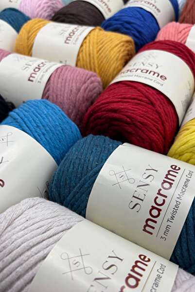 SENSY Placi de macrame din bumbac, care pot fi pieptănate, din macrame