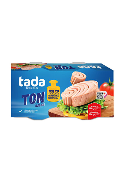 Tada Ayçiçek Yağlı Klasik Ton Balığı 160 gram 2 li Paket - Doğal Lezzet