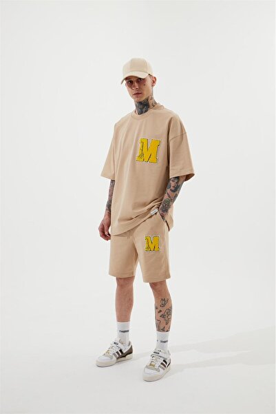 Machinist Ανδρικό χαλαρωμένο μπεζ σορτς