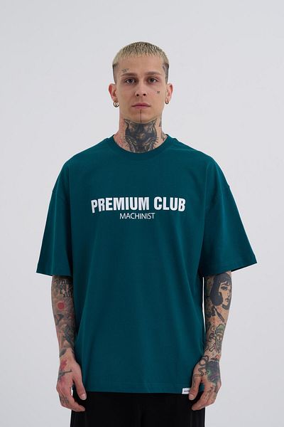 Machinist Men's Premium Club Oversize Oil Green T-Shirt