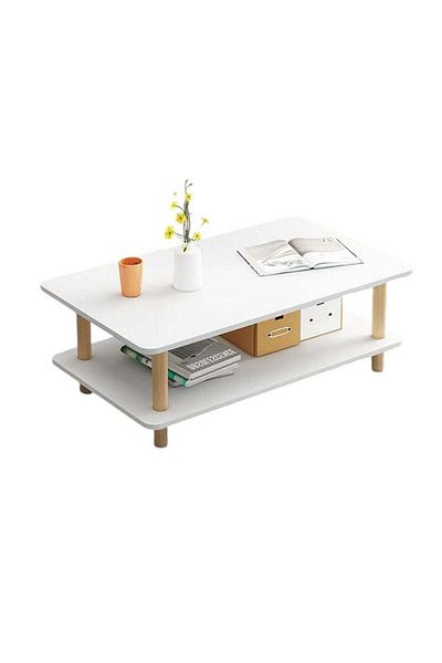 Generic Two-tier coffee table, rectangular coffee table, coffee table with storage