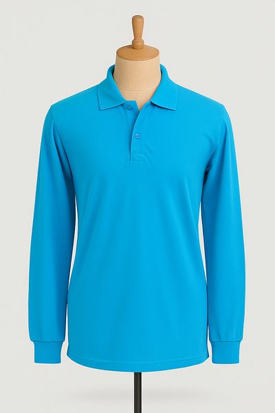 FATELLA Unisex Adult Long Sleeve Solid Color Basic Polo Collar High School Lacoste T-shirt