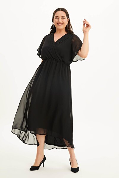 MYLİNE Rochie din șifon cu mâneci pelerina