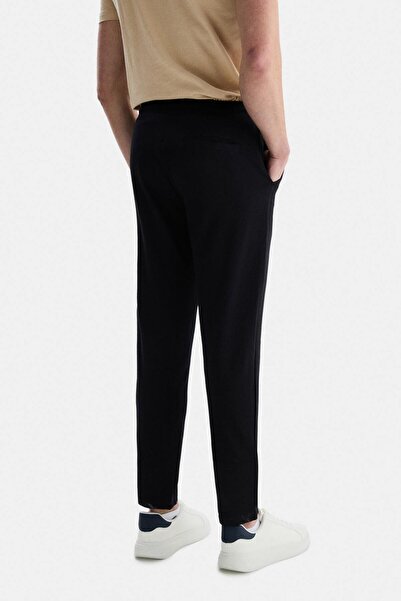 UCLA Connor Black Elasticated Cuffed Sweatpants Embroidered Standard Fit Men's Sweatpants