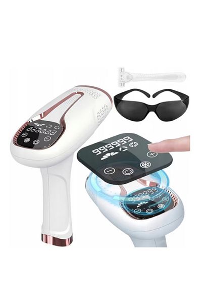 Clavi Ipl Epilator, 999 999 Pulses, Permanent Hair Removal, Women&men, 5 Intensity Levels, White