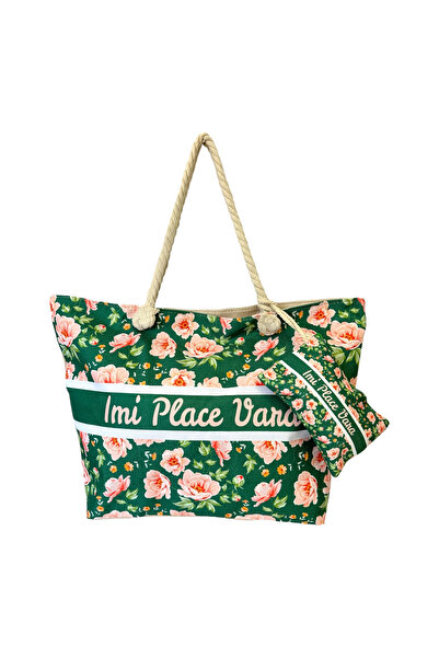 OEM Μεγάλη τσάντα θαλάσσης με πορτοφόλι και εσωτερική τσέπη KD2415