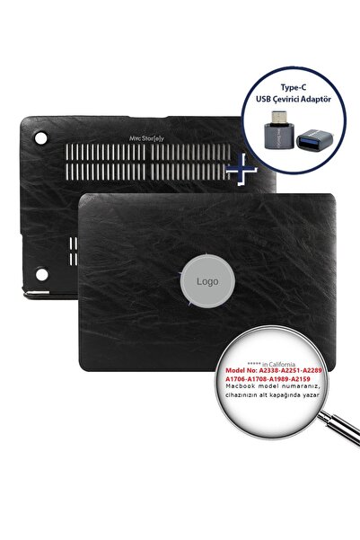 Mcstorey Macbook Pro Kılıf 13inç M1 M2 Çip Deri Kaplama A1706 A1708 A1989 A2159 A2251 A2289 A2338 Uyumlu Leat
