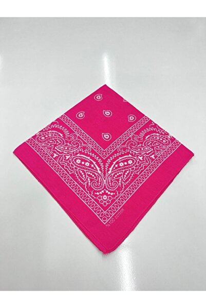 Goldmine Unisex Ethnic Patterned 100% Cotton Bandana Fuchsia
