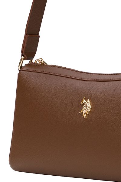 U.S. Polo Assn. A. Geantă de umăr maro pentru femei Us25582