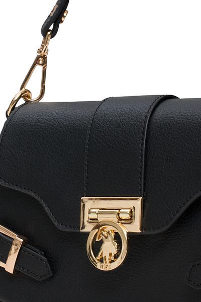U.S. Polo Assn. Geantă neagră de umăr pentru femei Us25586