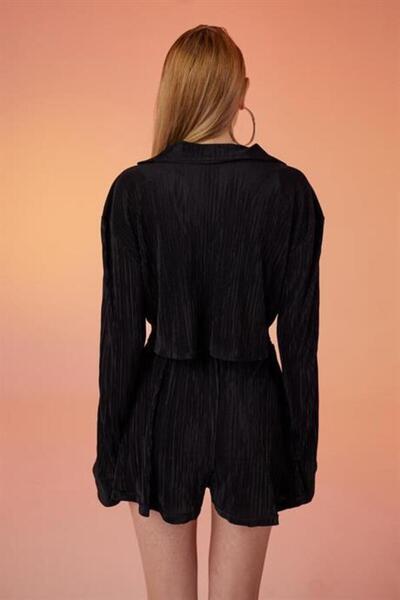 Markano Black Comfy Crop Shirt