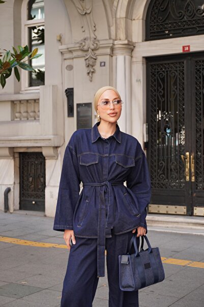 Esre Store 4531 - Kot İkili Takım Mavi