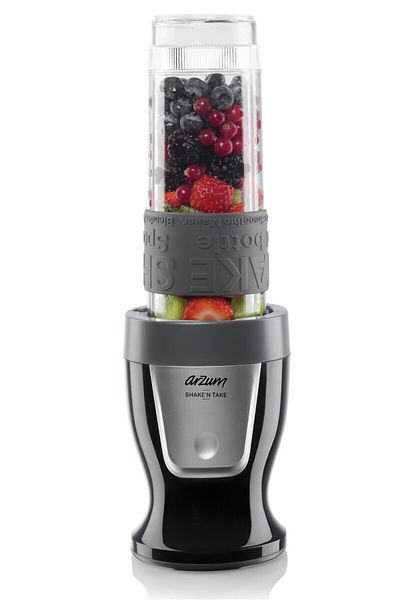 Arzum Ar1120 Shake'N Take One Smoothie Ice Crusher 300W 570ml Bottle Personal Blender - Black