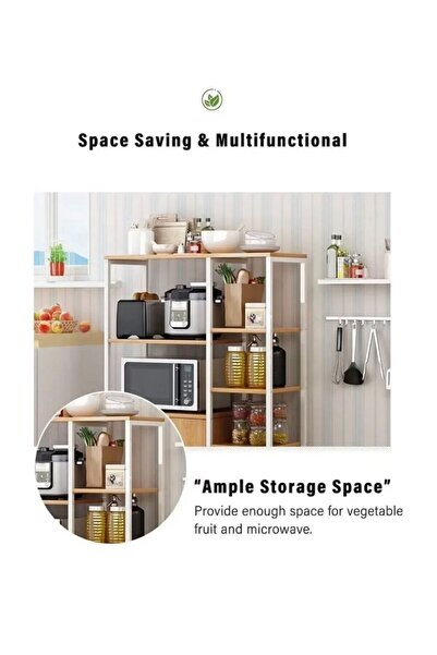 Generic Kitchen Standing Shelf / Units Kitchen Rack with Storage Cabinet 4 Tier/ Microwave Oven / Stand Spic