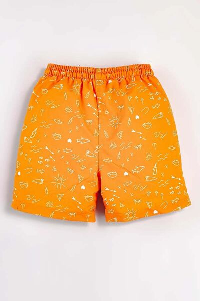 Gold Class Kidswear Holiday Concept Printed Corded Lined Boys' Sea Shorts
